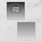 Ihr Logo und Text | Dunkelgrau Gradient Mitteilungskarte (Vorne/Hinten)