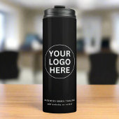 Ihr Logo und Text hier l Schwarz/Weiß Thermosbecher