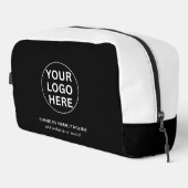 Ihr Logo und Text hier l Werbespot Schwarz & Weiß Waschbeutel (Rechte Ecke)