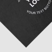 Ihr Logo und Text | Schwarz Seidenpapier (Ausschnitt)