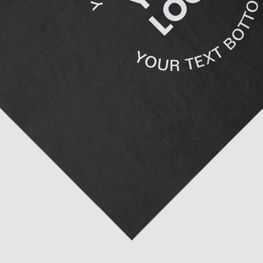 Ihr Logo und Text | Schwarz Seidenpapier (Ausschnitt)
