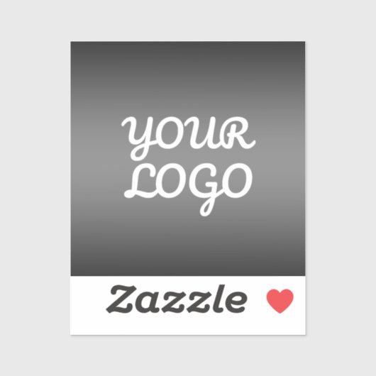 Ihr Logo und transparentes, grau bearbeitbares Far Aufkleber (Blatt)