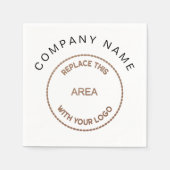 Ihr Logo-Unternehmen Name Unternehmen Serviette (Vorderseite)