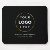 Ihr Logo-Unternehmen - Schwarz Mousepad (Vorne)