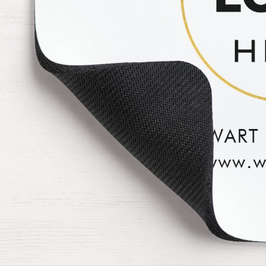Ihr Logo-Unternehmen - Weiß Mousepad (Ecke)