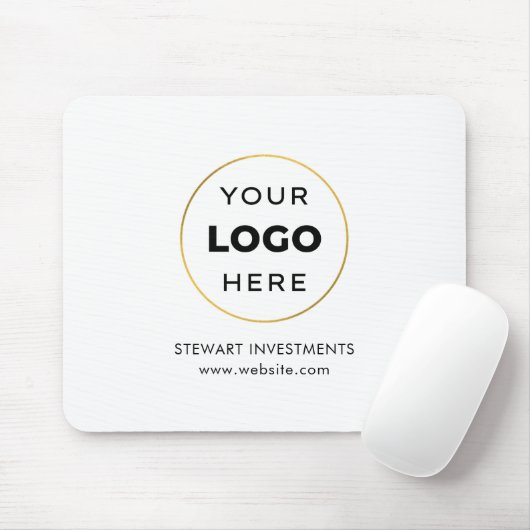 Ihr Logo-Unternehmen - Weiß Mousepad (Mit Mouse)