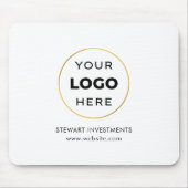 Ihr Logo-Unternehmen - Weiß Mousepad (Vorne)