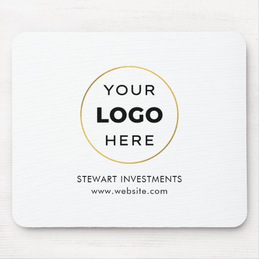 Ihr Logo-Unternehmen - Weiß Mousepad (Vorne)