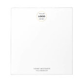 Ihr Logo-Unternehmen - Weiß Notizblock (Vorderseite)