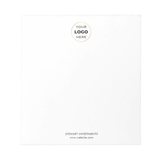 Ihr Logo-Unternehmen - Weiß Notizblock (Vorderseite)
