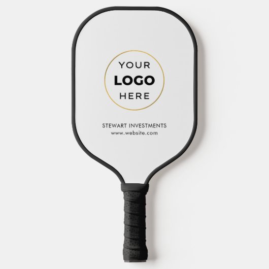 Ihr Logo-Unternehmen - Weiß Pickleball Schläger (Vorderseite)