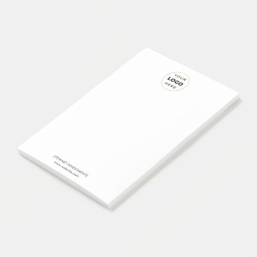 Ihr Logo-Unternehmen - Weiß Post-it Klebezettel (angewinkelt)