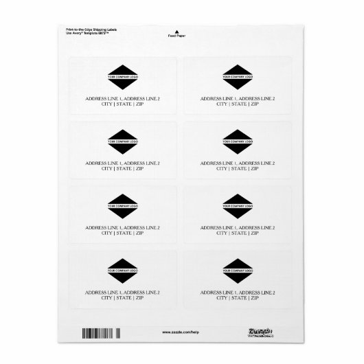 Ihr Logo-Versand-Label für Ihr Unternehmen (Vorne)