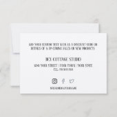 Ihr Logo |Vielen Dank für Ihre Bestellung auf dem  Dankeskarte (Rückseite)