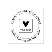 Ihr Logo Vielen Dank für Ihre Bestellung Gummistempel (Prägung)
