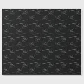 Ihr Logo Website Business Company Packaging Black Geschenkpapier (Flach)