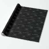 Ihr Logo Website Business Company Packaging Black Geschenkpapier (Ungerollt)