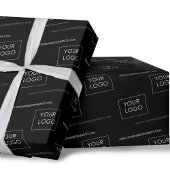 Ihr Logo Website Business Company Packaging Black Geschenkpapier