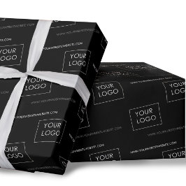 Ihr Logo Website Business Company Packaging Black Geschenkpapier
