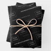 Ihr Logo Website Business Company Packaging Black Geschenkpapier Set (Beispiel)