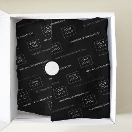 Ihr Logo Website Business Company Packaging Black Seidenpapier