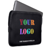 Ihr Logo-Website färbt den Bildschirm "Werbeplakat Laptopschutzhülle (Vorne Rechts)