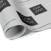 Ihr Logo Website-Unternehmen Verpackung weiß Geschenkpapier (Rolleneckpunkt)