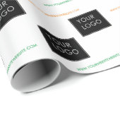 Ihr Logo Website-Unternehmen Verpackung weiß Geschenkpapier (Rolleneckpunkt)