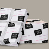 Ihr Logo Website-Unternehmen Verpackung weiß Geschenkpapier