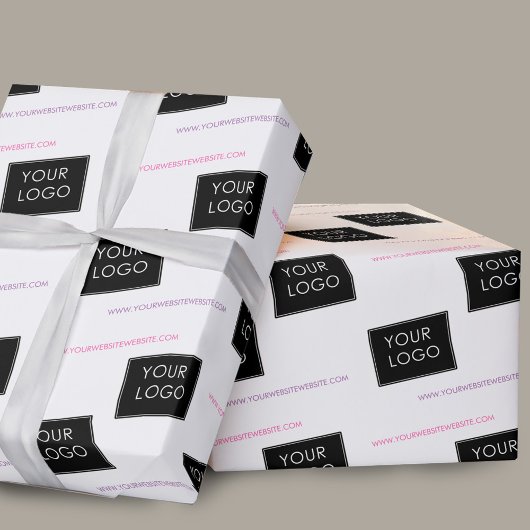 Ihr Logo Website-Unternehmen Verpackung weiß Geschenkpapier
