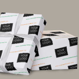 Ihr Logo Website-Unternehmen Verpackung weiß Geschenkpapier