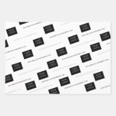 Ihr Logo Website-Unternehmen Verpackung weiß Geschenkpapier Set (Vorderseite 3)