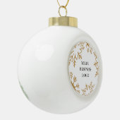 Ihr Logo Weihnachten Gold mit Business Snowflake Keramik Kugel-Ornament (Links)
