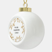 Ihr Logo Weihnachten Gold mit Business Snowflake Keramik Kugel-Ornament (Rechts)