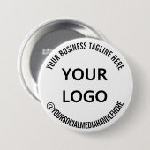 Ihr Logo Werbe-Button-Vorlage für soziale Medien Button (Vorne & Hinten)