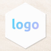 Ihr Logo-Werbepapier Hexagon-Untersetzer Untersetzer (Vorderseite)