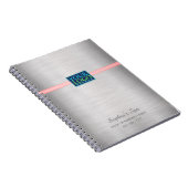 Ihr Logo, Werbung für Unternehmen, Gold und Rosa m Notizblock (Rechte Seite)