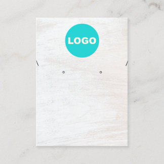 Ihr Logo White Wood Necklace Earring Visitenkarte