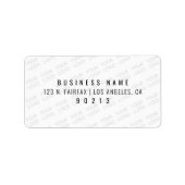 Ihr Logo wird automatisch hell und wiederholt Adressaufkleber (Vorne)