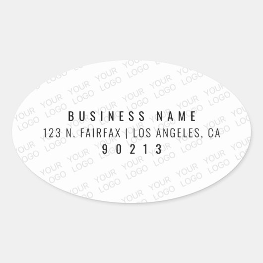 Ihr Logo wird automatisch hell und wiederholt Ovaler Aufkleber (Vorderseite)