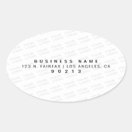 Ihr Logo wird automatisch hell und wiederholt Ovaler Aufkleber