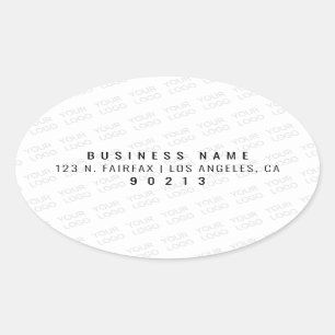 Ihr Logo wird automatisch hell und wiederholt Ovaler Aufkleber