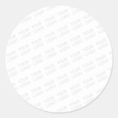 Ihr Logo wird automatisch hell und wiederholt Runder Aufkleber (Vorderseite)