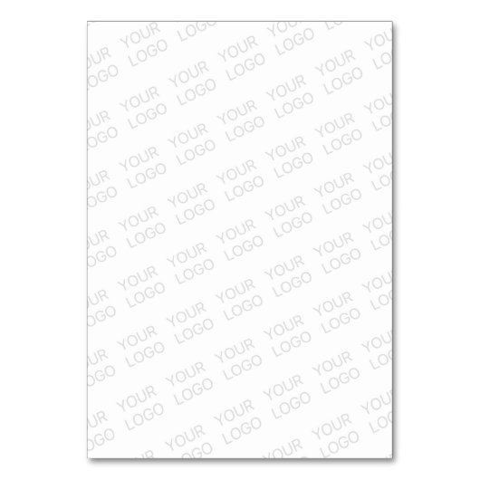 Ihr Logo wird automatisch hell und wiederholt Tischnummer (Rückseite)