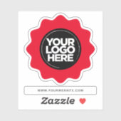 Ihr Logo wird rot abgeschnitten, die Grenze wird g Aufkleber (Blatt)