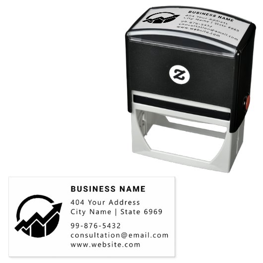 Ihr Logo | Wirtschaftsprüfer Moderner Minimalistis Permastempel (Beispiel)