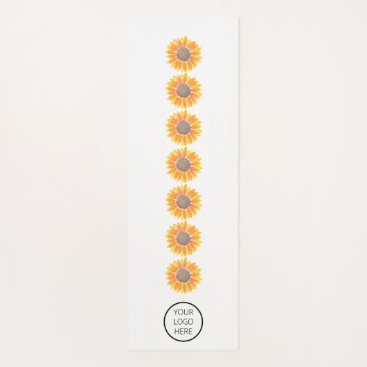 Ihr Logo Yoga Studio Sunflower Chakras Yogamatte (Rückseite)