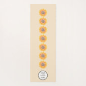 Ihr Logo Yoga Studio Wasserfarben Sonnenblumen Yogamatte (Rückseite)