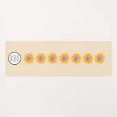 Ihr Logo Yoga Studio Wasserfarben Sonnenblumen Yogamatte (Vorderseite (Horizontal))