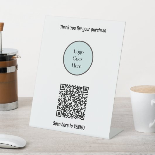 Ihr Logo Zahlung QR Code Kleines Unternehmen Viele Sockelschild (In SItu)